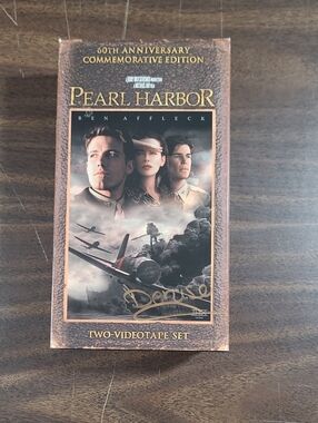 Pearl Harbor 60th Anniversary Commemorative Two-Videotape Set - Brown/Gold